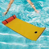 Maxbell Water Float Mat 3 Layers XPE Foam Floating Pad for Beach Swimming Pool River Yellow Blue Red