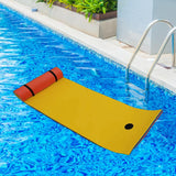 Maxbell Water Float Mat 3 Layers XPE Foam Floating Pad for Beach Swimming Pool River Yellow Blue Red