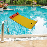 Maxbell Water Float Mat 3 Layers XPE Foam Floating Pad for Beach Swimming Pool River Yellow Blue Red