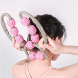 Maxbell Massage Roller Muscle Relaxation Roller Massage Tool for Leg Arm Thigh Pink
