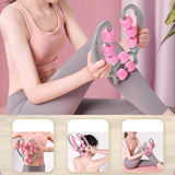 Maxbell Massage Roller Muscle Relaxation Roller Massage Tool for Leg Arm Thigh Pink