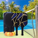 Maxbell Premium Pickleball Paddles Set of 2 Pickleball Rackets with Bag with 4 Balls Style A