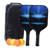 Maxbell Premium Pickleball Paddles Set of 2 Pickleball Rackets with Bag with 4 Balls Style C