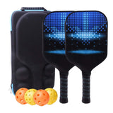Maxbell Premium Pickleball Paddles Set of 2 Pickleball Rackets with Bag with 4 Balls Style C