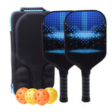 Maxbell Premium Pickleball Paddles Set of 2 Pickleball Rackets with Bag with 4 Balls Style C
