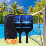 Maxbell Premium Pickleball Paddles Set of 2 Pickleball Rackets with Bag with 4 Balls Style C