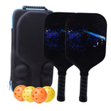 Maxbell Premium Pickleball Paddles Set of 2 Pickleball Rackets with Bag with 4 Balls Style D