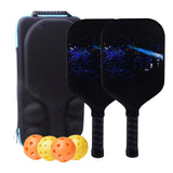Maxbell Premium Pickleball Paddles Set of 2 Pickleball Rackets with Bag with 4 Balls Style D