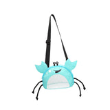 Maxbell Kids Beach Bag Summer Vacation Seashell Bag with Zipper Shell Collecting Bag Blue