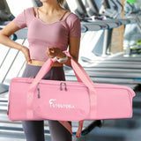 Maxbell Large Yoga Bags Knapsack Yoga Mat Carrier Case for Workout Dancing Women Men pink