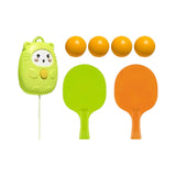 Maxbell Indoor Hanging Table Tennis Trainer Solo Practice Ping Pong Trainer for Kids Green 4Ball 2Racket