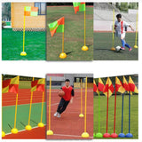 Maxbell Training Marker Football Sign Pole Base for Football Soccer Practice Skating Red Normal