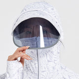 Maxbell Women Sun Protection Hoodie Sunproof Cooling Shirt for Running Summer Riding 2XL White