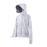 Maxbell Women Sun Protection Hoodie Sunproof Cooling Shirt for Running Summer Riding 2XL White