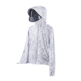 Maxbell Women Sun Protection Hoodie Sunproof Cooling Shirt for Running Summer Riding 2XL White