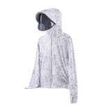 Maxbell Women Sun Protection Hoodie Sunproof Cooling Shirt for Running Summer Riding 2XL White