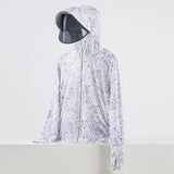Maxbell Women Sun Protection Hoodie Sunproof Cooling Shirt for Running Summer Riding 2XL White