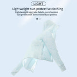 Maxbell Women Sun Protection Hoodie Sunproof Cooling Shirt for Running Summer Riding 3XL Light Blue