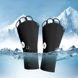 Maxbell 1 Pair Summer Golf Half Finger Gloves Ice Silk Material Stretchable Portable Black