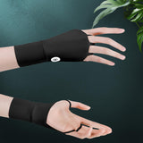 Maxbell 1 Pair Summer Golf Half Finger Gloves Ice Silk Material Stretchable Portable Black