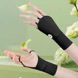 Maxbell 1 Pair Summer Golf Half Finger Gloves Ice Silk Material Stretchable Portable Black