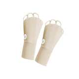 Maxbell 1 Pair Summer Golf Half Finger Gloves Ice Silk Material Stretchable Portable Beige