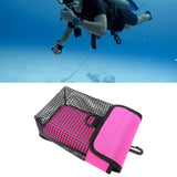 Maxbell Scuba Diving Gear Storage Bag Snorkeling Equipment Holder Mesh Pocket Large Mesh Fluorescent Pink