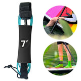 Maxbell Surfboard Leash Paddle Board Leash Surfing Accessories TPU Outdoor SUP Strap 7ft Blue