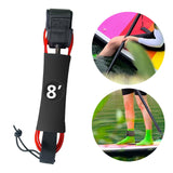 Maxbell Surfboard Leash Paddle Board Leash Surfing Accessories TPU Outdoor SUP Strap 8ft Red