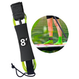 Maxbell Surfboard Leash Paddle Board Leash Surfing Accessories TPU Outdoor SUP Strap 8ft Green
