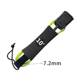 Maxbell Surfboard Leash Paddle Board Leash Surfing Accessories TPU Outdoor SUP Strap 10ft Green