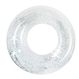 Maxbell Inflatable Pool Floats Clear Glitter Swimming Ring for Adult Vacation Summer Outer Dia 80cm