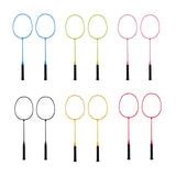 Maxbell Badminton Rackets 2Pcs Badminton Equipment for Beach Indoor Outdoor Backyard Black