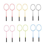 Maxbell Badminton Rackets 2Pcs Badminton Equipment for Beach Indoor Outdoor Backyard Black