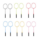 Maxbell Badminton Rackets 2Pcs Badminton Equipment for Beach Indoor Outdoor Backyard Black