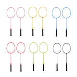 Maxbell Badminton Rackets 2Pcs Badminton Equipment for Beach Indoor Outdoor Backyard Black