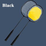 Maxbell Badminton Rackets 2Pcs Badminton Equipment for Beach Indoor Outdoor Backyard Black