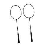Maxbell Badminton Rackets 2Pcs Badminton Equipment for Beach Indoor Outdoor Backyard Black