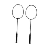 Maxbell Badminton Rackets 2Pcs Badminton Equipment for Beach Indoor Outdoor Backyard Black