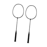 Maxbell Badminton Rackets 2Pcs Badminton Equipment for Beach Indoor Outdoor Backyard Black