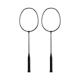 Maxbell Badminton Rackets 2Pcs Badminton Equipment for Beach Indoor Outdoor Backyard Black