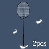 Maxbell Badminton Rackets 2Pcs Badminton Equipment for Beach Indoor Outdoor Backyard Black