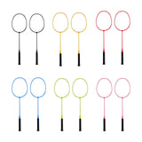 Maxbell Badminton Rackets 2Pcs Badminton Equipment for Beach Indoor Outdoor Backyard Black