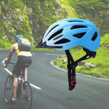 Maxbell Bicycle Helmet Head Protective Lightweight with LED Safety Light Bike Helmet Blue