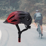 Maxbell Bicycle Helmet Head Protective Lightweight with LED Safety Light Bike Helmet Black Red