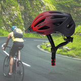 Maxbell Bicycle Helmet Head Protective Lightweight with LED Safety Light Bike Helmet Black Red