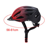 Maxbell Bicycle Helmet Head Protective Lightweight with LED Safety Light Bike Helmet Black Red