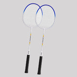 Maxbell 2Pcs Badminton Racket Lightweight 2 Player Badminton Racquet for Adults Kids Without Bag Blue
