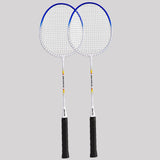 Maxbell 2Pcs Badminton Racket Lightweight 2 Player Badminton Racquet for Adults Kids Without Bag Blue