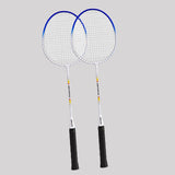 Maxbell 2Pcs Badminton Racket Lightweight 2 Player Badminton Racquet for Adults Kids Without Bag Blue
